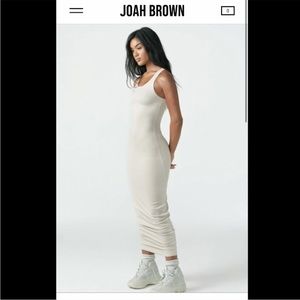 Joah Brown Ribbed Dress NWT Size S/M